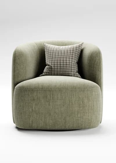 Bouclé lounge chair — silo