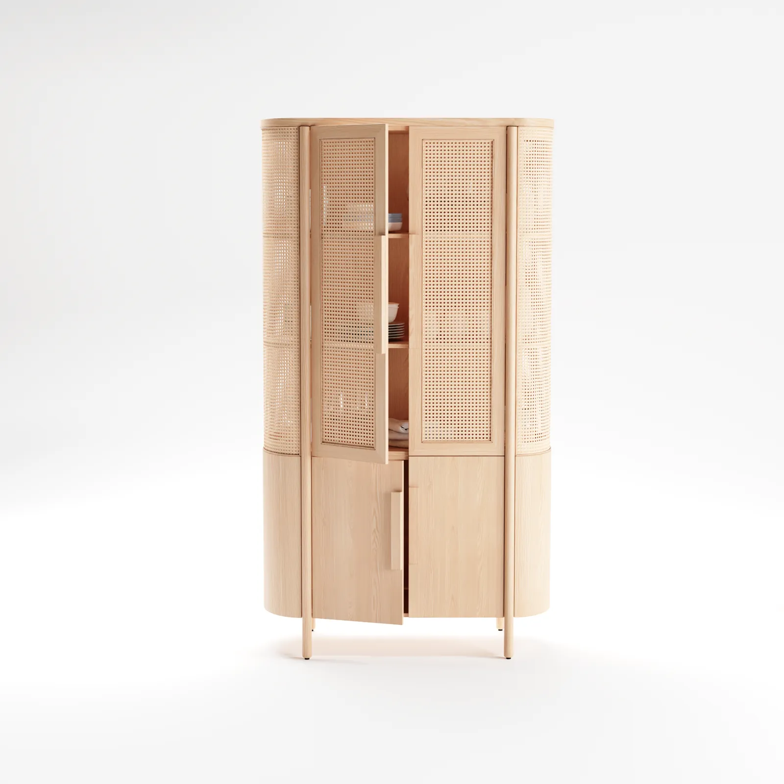 Cane Arch Display Cabinet