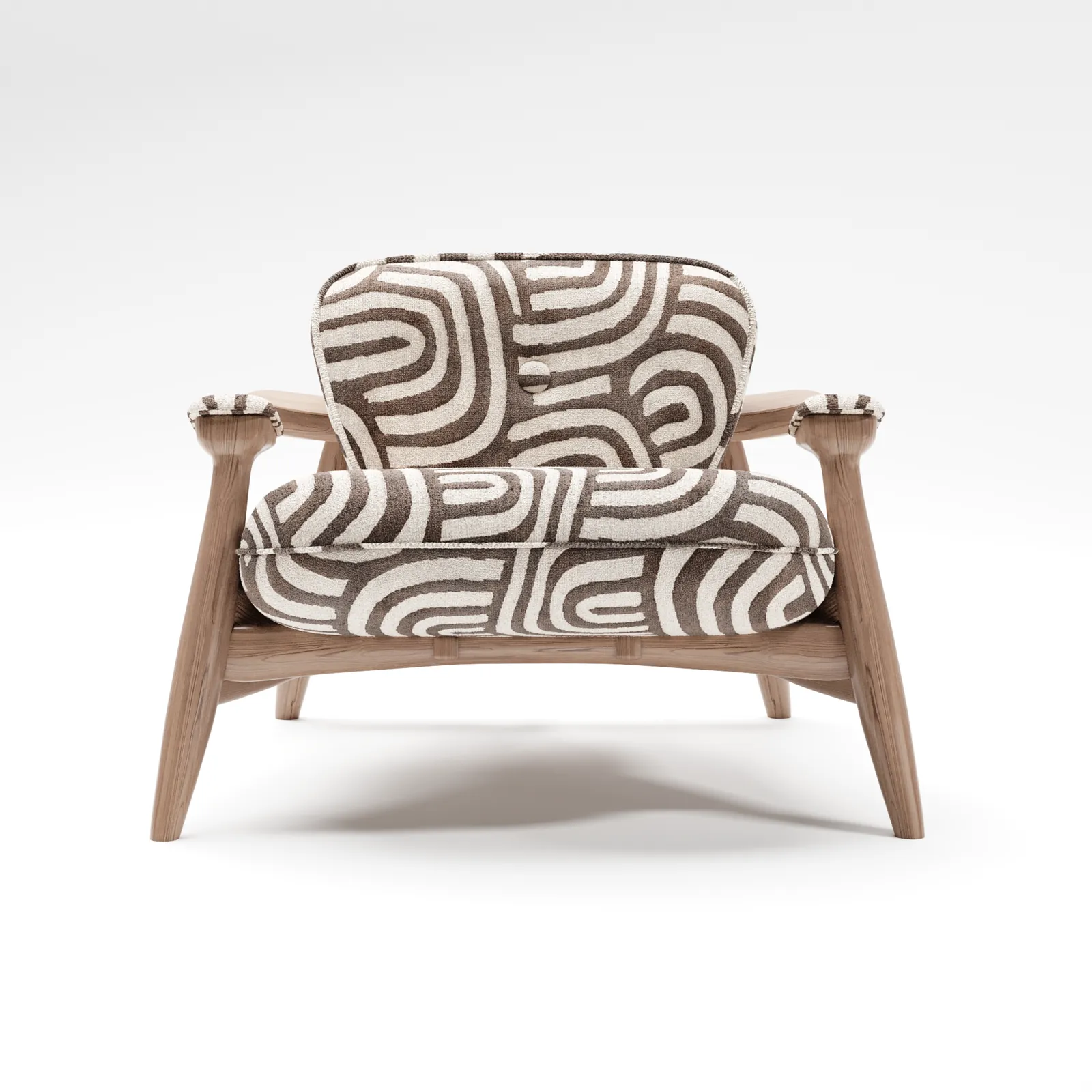 Geometric Print Lounge Chair
