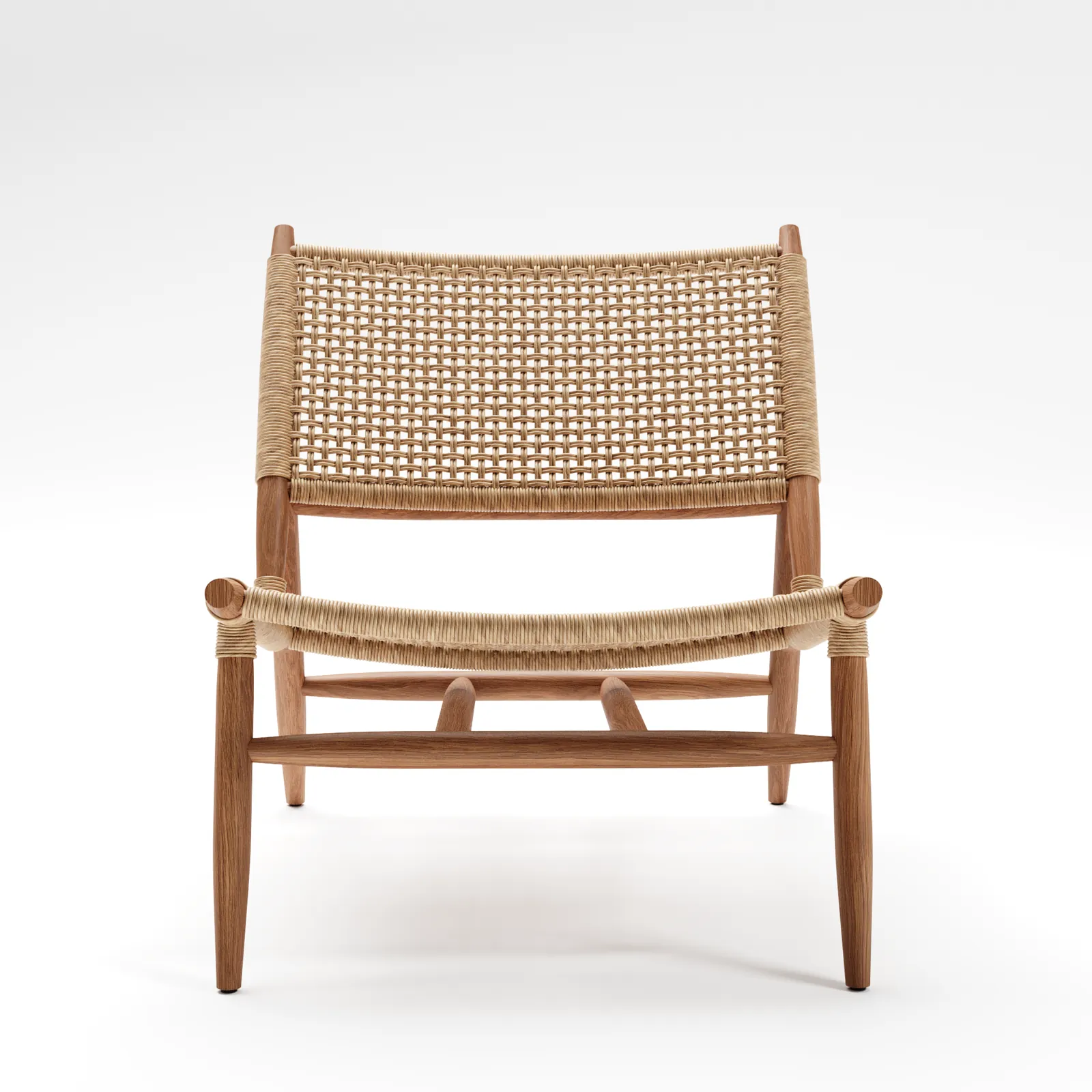 Teak Woven Cord Lounger
