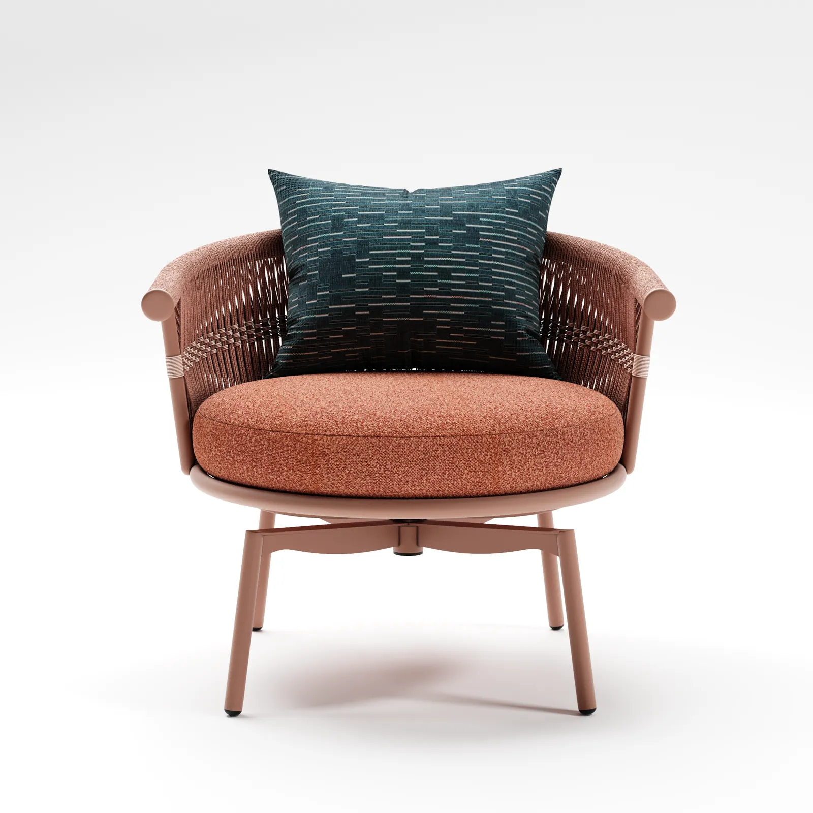 Terracotta Rope Accent Chair